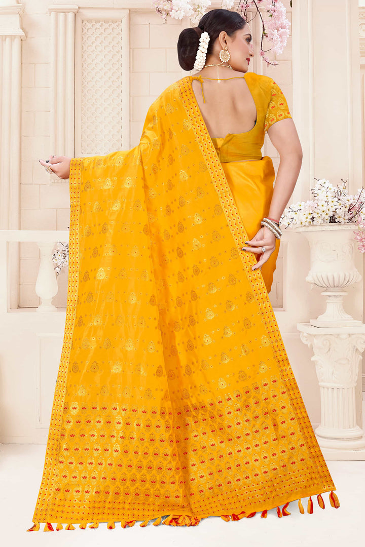 Soft Art-Silk Woven Assamese Saree