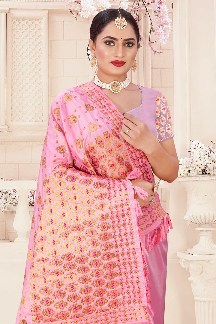 Soft Art-Silk Woven Assamese Saree