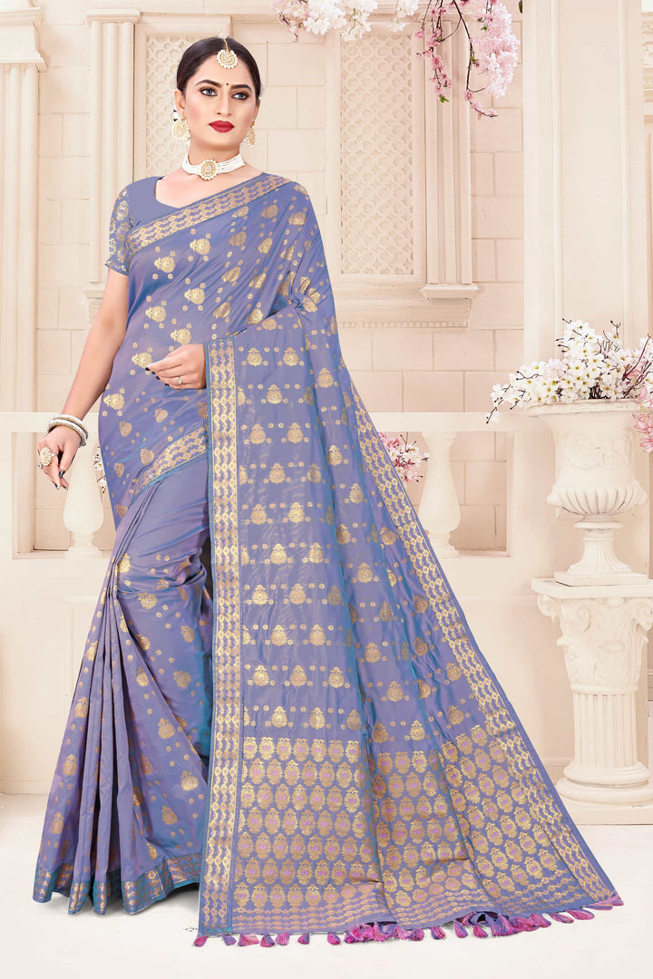 Soft Art-Silk Woven Assamese Saree