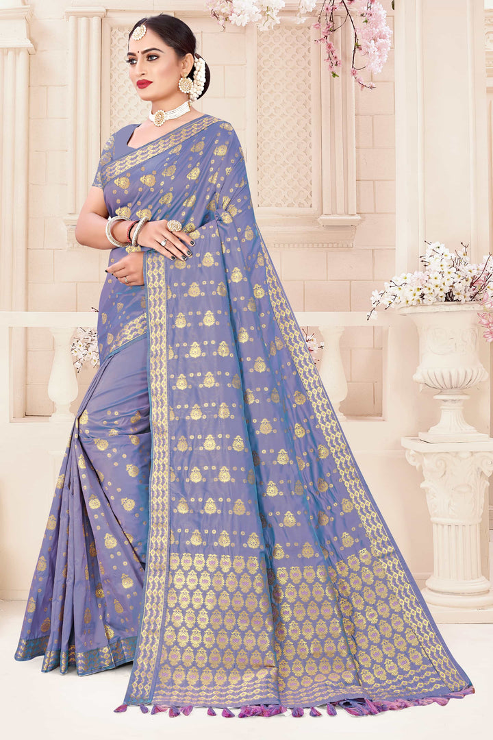 Soft Art-Silk Woven Assamese Saree