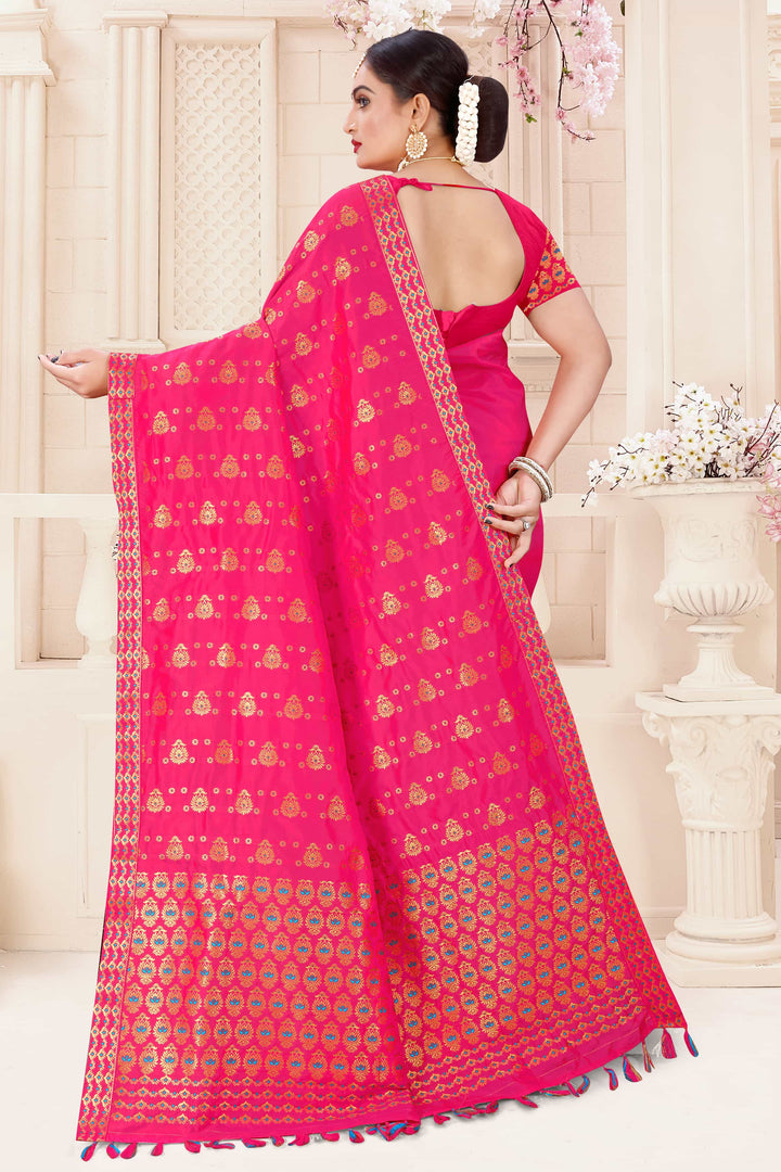 Soft Art-Silk Woven Assamese Saree