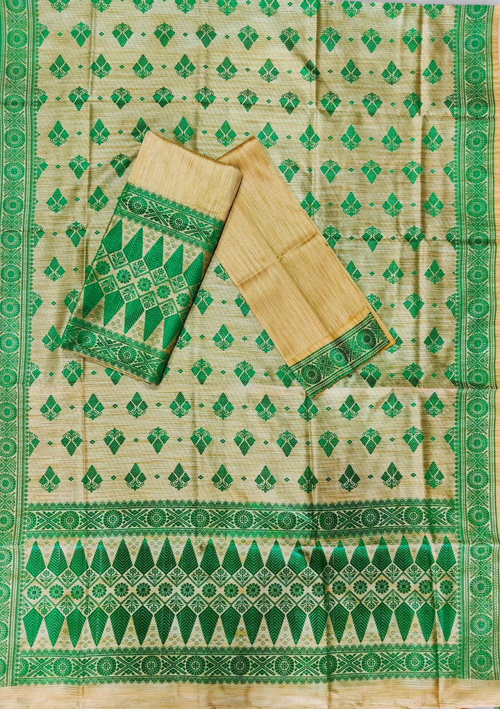 Mekhla Patti Khadi Poly Mekhala Sador - বোডো