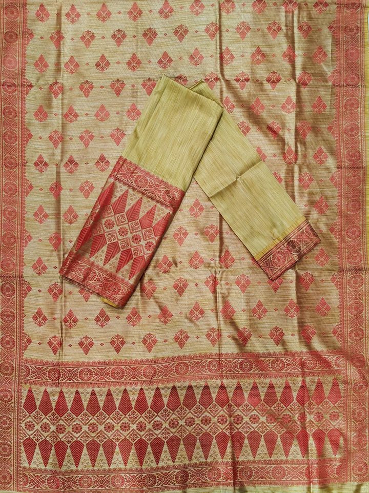 Mekhla Patti Khadi Poly Mekhala Sador - বোডো